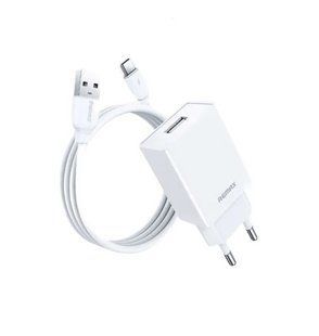 Мережевий зарядний пристрій з кабелем REMAX Kiddy Series 2.4A RP-Charger Set with Cable U95 Type-C