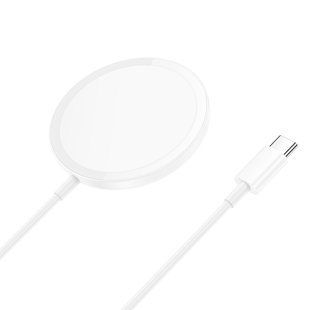Бездротовий зарядний пристрій HOCO CW52 Enjoy magnetic wireless fast charging White