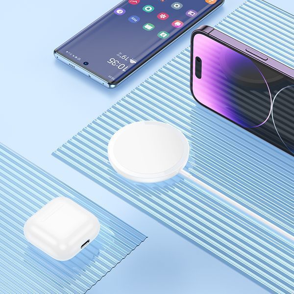 Бездротовий зарядний пристрій HOCO CW52 Enjoy magnetic wireless fast charging White