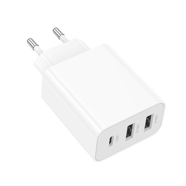 Сетевое зарядное устройство BOROFONE BA105A Stellar three-port charger White