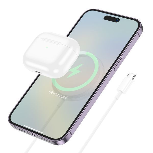 Бездротовий зарядний пристрій HOCO CW52 Enjoy magnetic wireless fast charging White