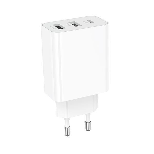 Сетевое зарядное устройство BOROFONE BA105A Stellar three-port charger White