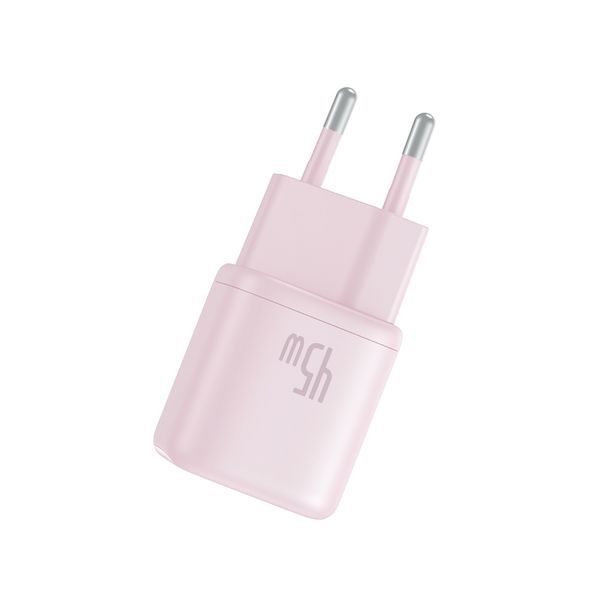 Мережевий зарядний пристрій Baseus PicoGo GaN Fast Charger 1C 45W EU Baby Pink