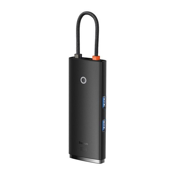 USB-хаб Baseus Lite Series 6-Port Type-C HUB Docking Station (Type-C to HDMI+USB3.0*2+PD+SD/TF) Black