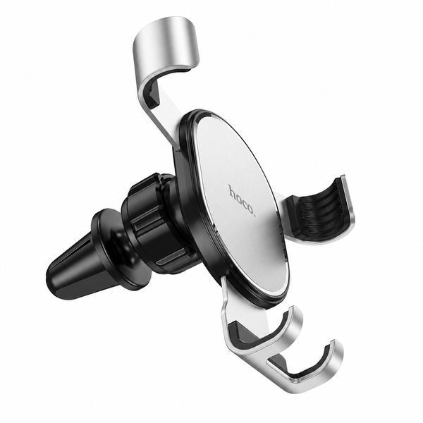 Автотримач для телефона HOCO CA56 Plus Armor metal gravity car holder Black Silver