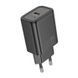 Сетевое зарядное устройство для HOCO N62 Gentle single port PD30W charger (EU) Black