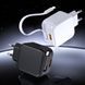 Мережевий зарядний пристрій з кабелем WUW-C268 12W fast charger USB A +retractable 70cm type c Cable