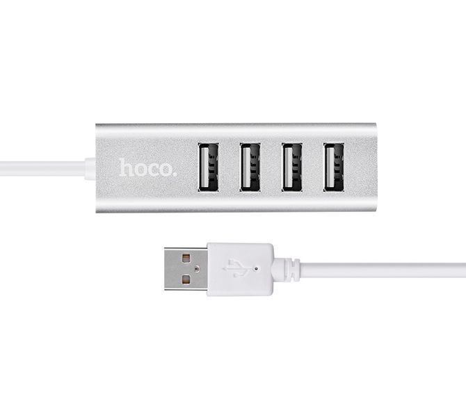 USB-хаб HOCO HB1 4USB Line machine Silver
