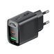 Сетевое зарядное устройство для ACEFAST A98 PD30W GaN (USB-C+USB-A) charger Black