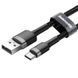 Кабель Baseus Cafule Cable USB For Type-C 3A 1m Gray+Black
