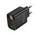 Сетевое зарядное устройство BOROFONE BA98A Ilustre PD30W (2C1A) Charger with digital display (EU) Black