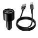 Автомобильное зарядное устройство HOCO Z69 Vivido 24W(2C2A) car charger set(Type-C) Black