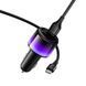 Автомобильное зарядное устройство HOCO Z69 Vivido 24W(2C2A) car charger set(Type-C) Black