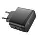 Мережевий зарядний пристрій HOCO CS63A Bright PD65W (1A1C) charger (EU) Black