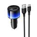 Автомобильное зарядное устройство HOCO Z69 Vivido 24W(2C2A) car charger set(Type-C) Black