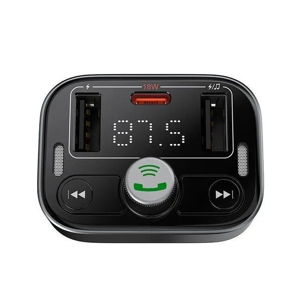 ОЗУ с FM-модулятором Baseus S-09 Pro Series Car FM Transmitter Cluster Black