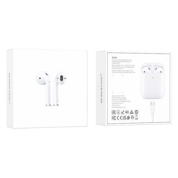 Беспроводные наушники TWS BOROFONE BW89 White