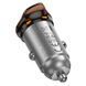 Автомобильное зарядное устройство HOCO NZ16A Rigorous 43W dual port PD25W+QC3.0 car charger Metal Grey