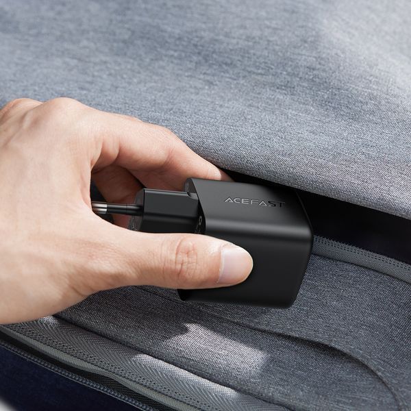 Сетевое зарядное устройство для ACEFAST A136 PD40W mini GaN USB-C fast charger Black