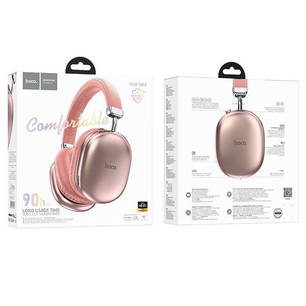 Беспроводные накладные наушники HOCO W35 Max Joy BT headphones Pink