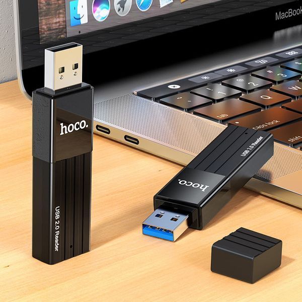 Кардидер HOCO HB20 Mindful 2-in-1card reader(USB2.0) Black