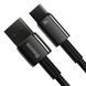 Кабель Baseus Tungsten Gold Fast Charging Data Cable USB to Type-C 100W 2m Black