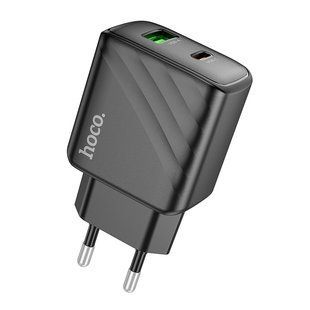 Мережевий зарядний пристрій HOCO CS23A Sunlight dual port PD30W+QC3.0 charger Black