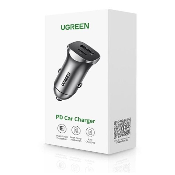 Автомобільний зарядний пристрій UGREEN CD130 Dual USB Car Charger (Space Gray) (UGR-30780)