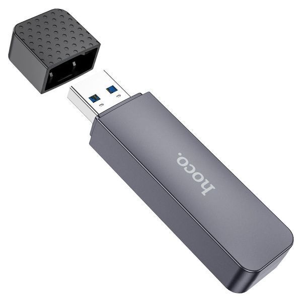 Кардидер HOCO HB45 Spirit 2-in-1 USB 3.0 card reader Metal Gray