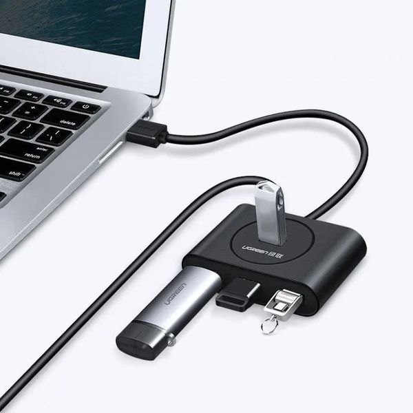 USB-хаб UGREEN USB 3.0 Hub 0.5m (Black)