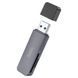 Кардидер HOCO HB45 Spirit 2-in-1 USB 3.0 card reader Metal Gray