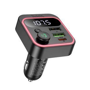 ОЗУ с FM-модулятором HOCO E85 Tiger PD20W+QC3.0 car BT FM transmitter Black