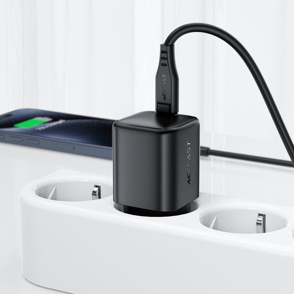 Мережевий зарядний пристрій ACEFAST A134 PD67W mini GaN USB-C fast charger Black