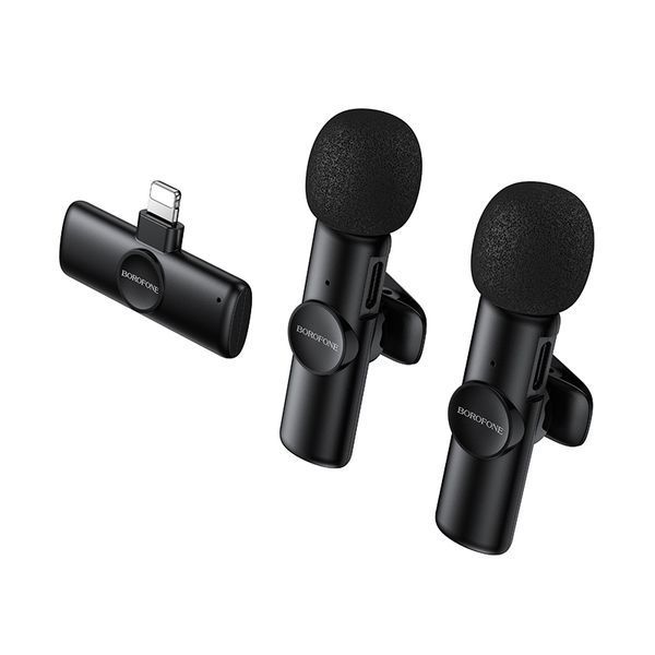 Бездротова мікрофонна система BOROFONE BFK16A Winner dual-mic (Lightning) Black