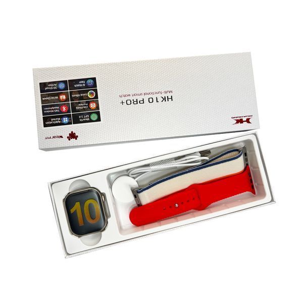 Смарт-часы HK 10 Pro Plus 46mm. 260 mAh. IP67+Amoled Red