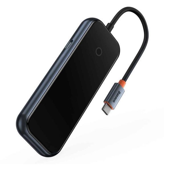 USB-хаб Baseus AcmeJoy 4-Port Type-C HUB Adapter（Type-C to USB3.0*3+Type-C PD&Data *1）Dark Gray