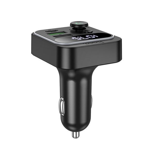 ОЗУ с FM-модулятором HOCO E85 Tiger PD20W+QC3.0 car BT FM transmitter Black