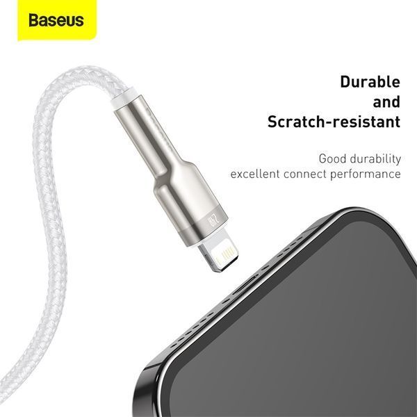 Кабель Baseus Cafule Series Metal Data Cable USB to IP 2.4A 2m White