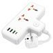 Сетевой фильтр HOCO AC12A Reise 2-position expansion socket(PD30W/1C3A) (8.5 cm) White