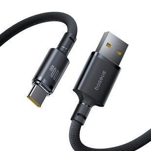 Кабель Baseus New Braided Fast Charging Cable USB-A to USB-C 100W/7.5W 1m Cosmic Black