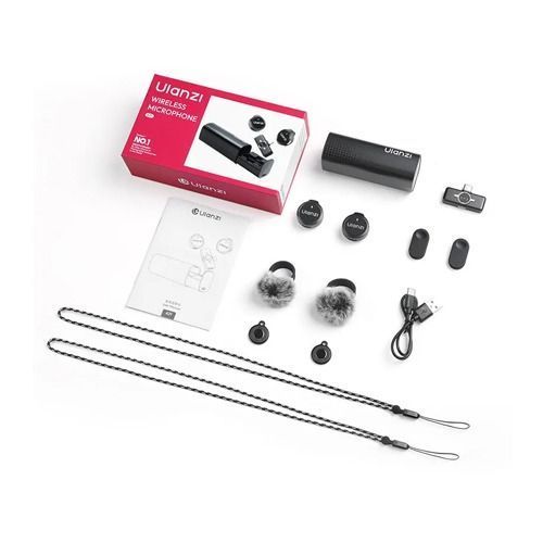 Беспроводная микрофонная система Ulanzi A21 Wireless Microphone, dual-mic, (Lightning) Black