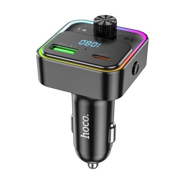 ОЗУ с FM-модулятором HOCO E81 Fantasy PD30W+QC3.0 car BT FM transmitter Black