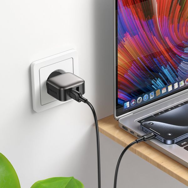 Сетевое зарядное устройство BOROFONE BAS51A Absolute dual-port charger Black