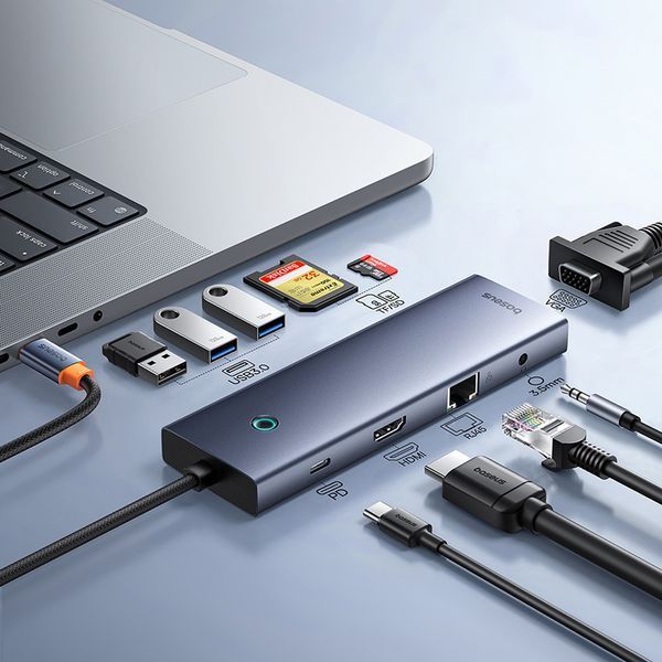 USB-хаб Baseus UltraJoy Series 10-Port HUB Docking Station Space Grey
