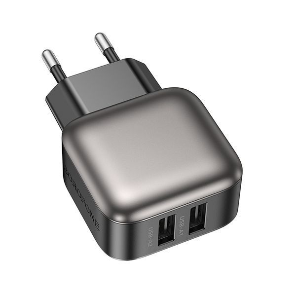 Сетевое зарядное устройство BOROFONE BAS51A Absolute dual-port charger Black