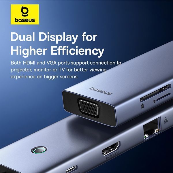 USB-хаб Baseus UltraJoy Series 10-Port HUB Docking Station Space Grey