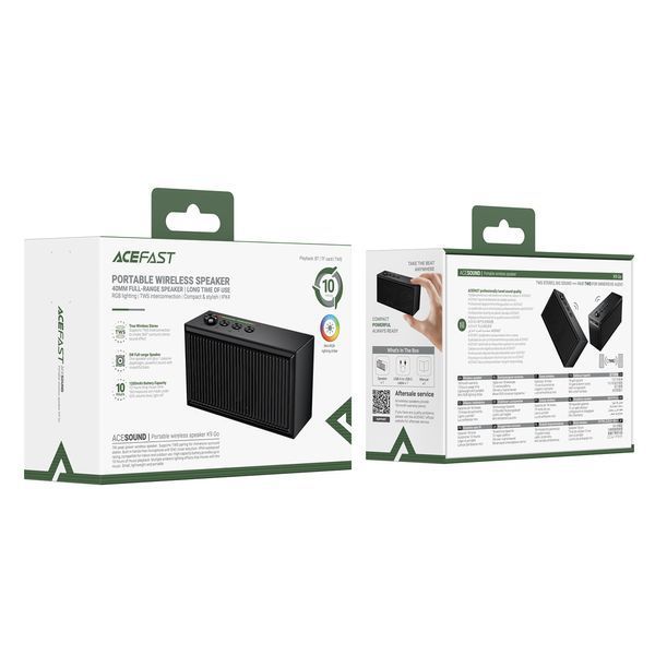 Портативная колонка ACEFAST K9 Go portable wireless speaker Black