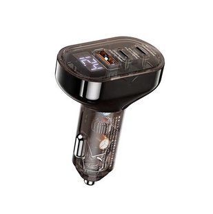 Автомобільний зарядний пристрій REMAX Cybo Series 72W PD+QC 1A+2C Transparent Fast Car Charger with Digital Display RCC351 Black