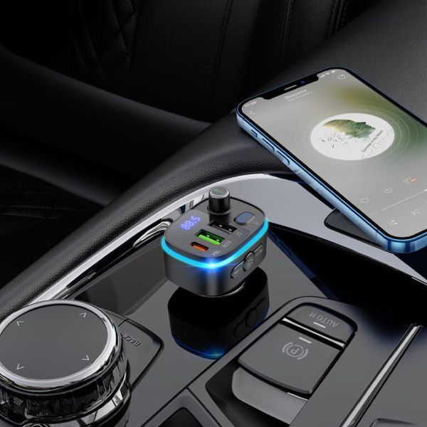ОЗУ с FM-модулятором HOCO E62 Fast PD20W+QC3.0 car BT FM transmitter Black