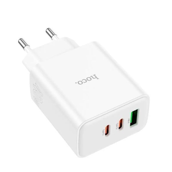 Сетевое зарядное устройство HOCO C126A Pure power PD40W three-port(2C1A) charger White